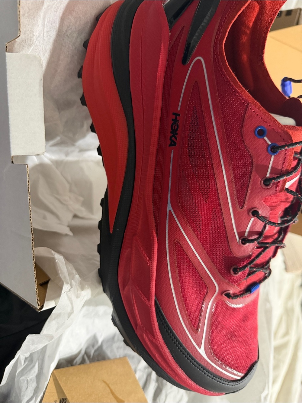 Red Running Shoe with Black Accents - Picture 4 of 4